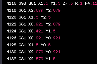 Bolt circle G-code generated by GPT-3
